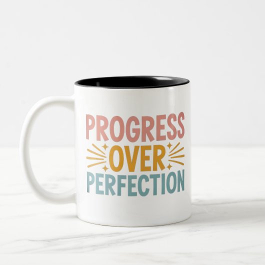 Tasse 2 Couleurs Progrès de l'enseignant plutôt que la perfection,  (Gauche)