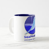 Tasse 2 Couleurs Projet de SeaMonkey - logo vertical (Devant gauche)