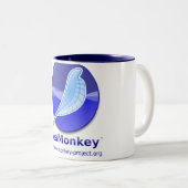 Tasse 2 Couleurs Projet de SeaMonkey - logo vertical (Devant droit)