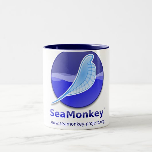 Tasse 2 Couleurs Projet de SeaMonkey - logo vertical (Centre)