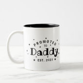 Tasse 2 Couleurs Promoté À Papa Cadeau Père Personnalisé (Gauche)