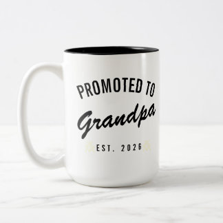Tasse 2 Couleurs Promoted to Grandpa Est. 2026