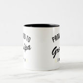 Tasse 2 Couleurs Promoted to Grandpa Est. 2026 (Centre)