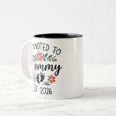 Tasse 2 Couleurs Promoted to Mommy 2026 Funny First Time Pregnancy  (Devant gauche)