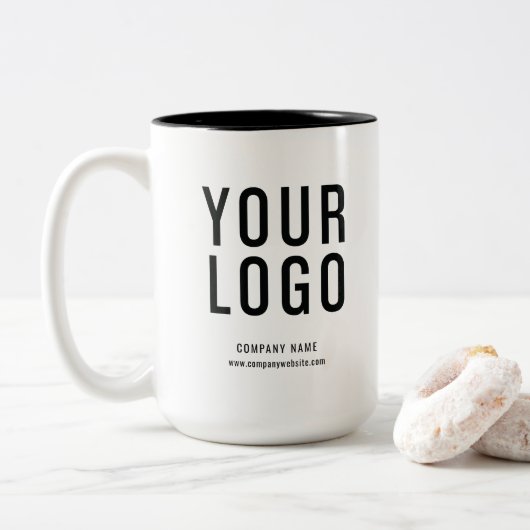 Tasse 2 Couleurs Promotion du logo d'entreprise (Avec donut)
