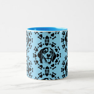 Tasse 2 Couleurs Propriétaire de chien beagle