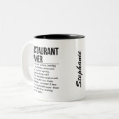 Tasse 2 Couleurs Propriétaire du restaurant (Devant gauche)