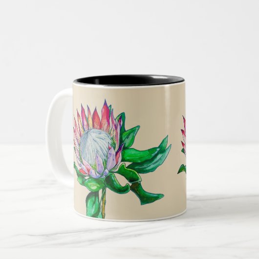 Tasse 2 Couleurs protea de roi (Devant gauche)