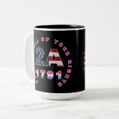Tasse 2 Couleurs Protégez vos droits 2A (Devant gauche)