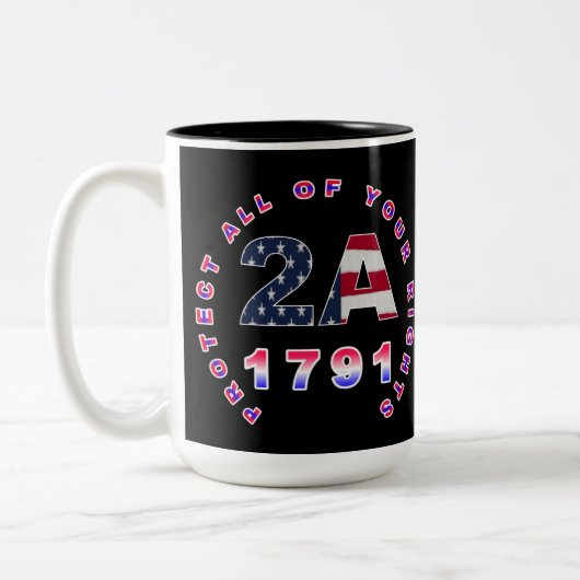Tasse 2 Couleurs Protégez vos droits 2A (Gauche)