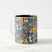Tasse 2 Couleurs protestation des animaux (Devant gauche)