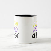 Tasse 2 Couleurs Proud Parent of Nonbinary Child Mom or Dad (Centre)