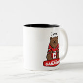Tasse 2 Couleurs Proud To Be Canadian Bear (Devant droit)