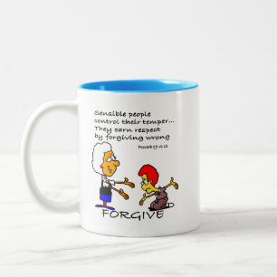 Tasse 2 Couleurs Proverbe 19-11 Des Personnes Sensées Contrôlent Le