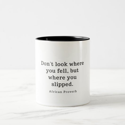 Tasse 2 Couleurs Proverbe africain (Centre)