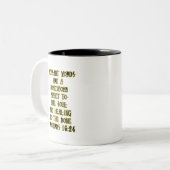 Tasse 2 Couleurs Proverbes 16:24 (Devant gauche)