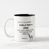Tasse 2 Couleurs Proverbes 6 : 5 (Gauche)