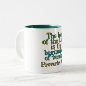 Tasse 2 Couleurs Proverbes 9:10 (Devant gauche)