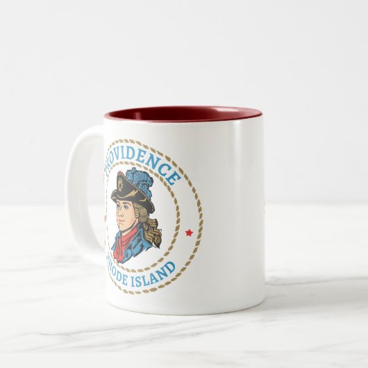 Tasse 2 Couleurs Providence Rhode Island Colonial (Devant gauche)