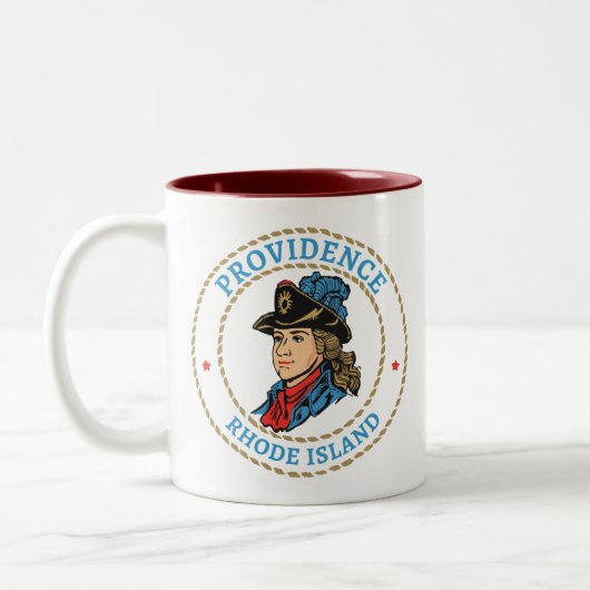 Tasse 2 Couleurs Providence Rhode Island Colonial (Gauche)