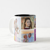 Tasse 2 Couleurs Prune faite sur commande personnalisée de collage (Devant gauche)
