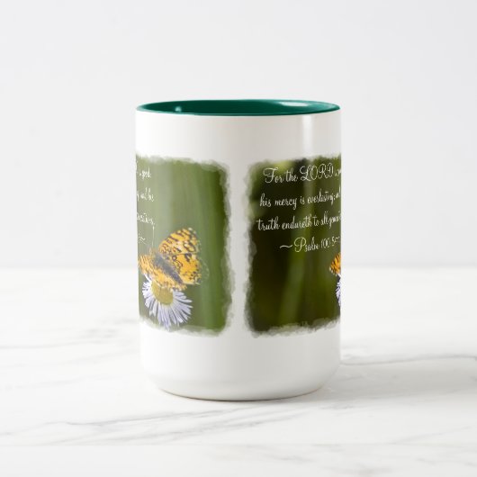 Tasse 2 Couleurs Psaume 100:5 (Centre)