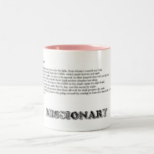Tasse 2 Couleurs psaume 121, MISSIONNAIRE