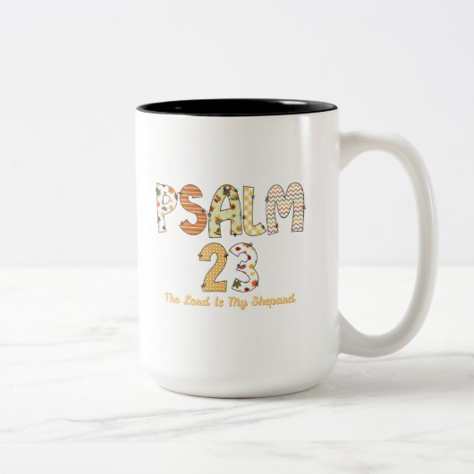 Tasse 2 Couleurs Psaume 23 Écriture d'automne (Droit)