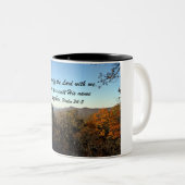 Tasse 2 Couleurs Psaume 34:3 (Devant droit)