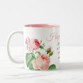 Tasse 2 Couleurs Psaume floral d'anniversaire 118:24 (Gauche)