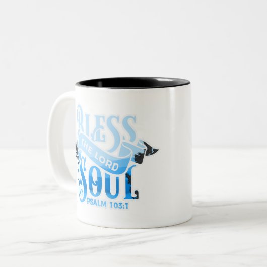 Tasse 2 Couleurs Psaumes 103 Conception chrétienne (Devant gauche)