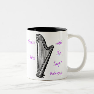Tasse 2 Couleurs Psaumes 150 et harpe
