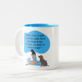Tasse 2 Couleurs Psaumes 91 Accent Coussin (Devant gauche)