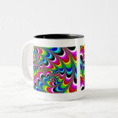 Tasse 2 Couleurs Psychédélique - Fractale (Devant gauche)