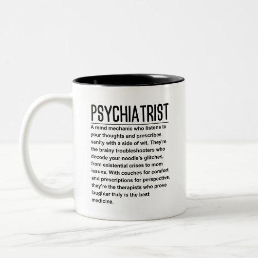 Tasse 2 Couleurs Psychiatre (Gauche)