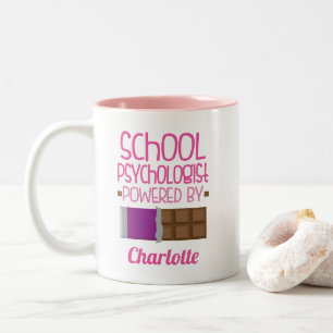 Tasse 2 Couleurs Psychologue scolaire Cadeau personnalisé