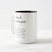 Tasse 2 Couleurs Psychologue scolaire Définition Merci Cadeau (Devant gauche)