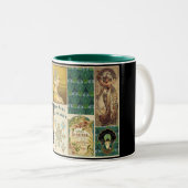 Tasse 2 Couleurs Publicité féminine Art nouveau vintage (Devant droit)