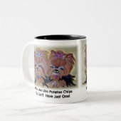Tasse 2 Couleurs Puce Yorkies de Potatoe (Devant gauche)