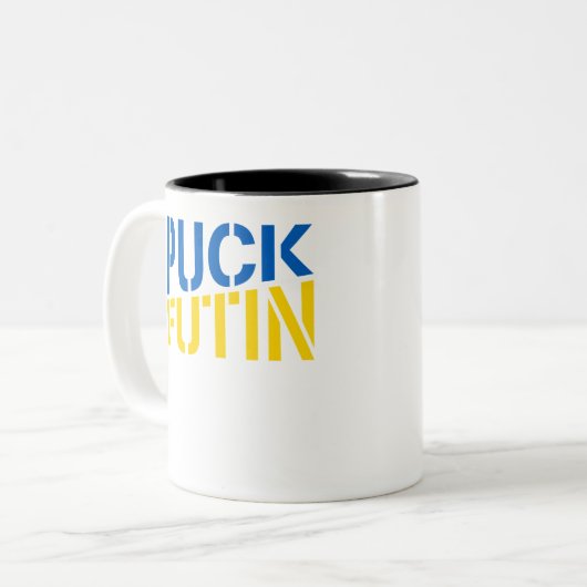 Tasse 2 Couleurs Puck poutine (Devant gauche)