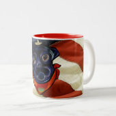 TASSE 2 COULEURS PUG NOIR (Devant droit)