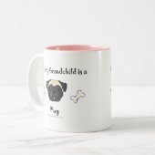 Tasse 2 Couleurs PugFawn (Devant gauche)