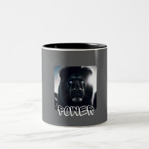 Tasse 2 Couleurs Puissant comme une motivation de lion