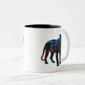 Tasse 2 Couleurs Puissant Panther Art (Devant droit)