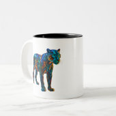 Tasse 2 Couleurs Puissant Panther Art (Devant gauche)