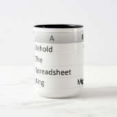Tasse 2 Couleurs Puissant tableur King, Excel Silver (Centre)