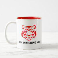 Puissant Tigre Face Rouge Image Drôle Citation