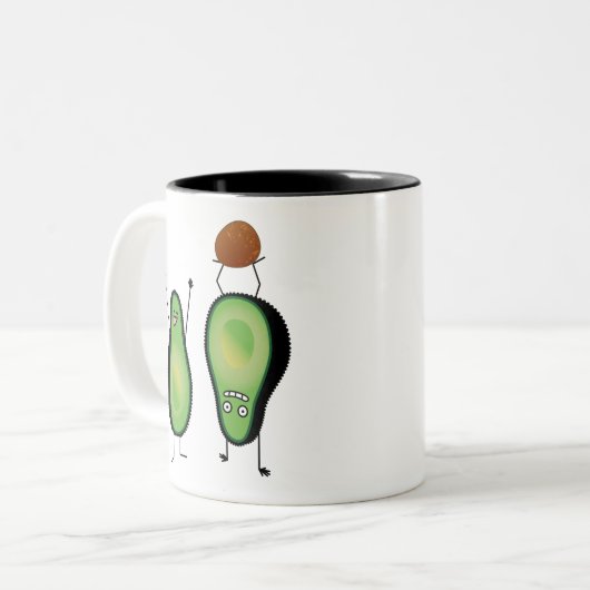 Tasse 2 Couleurs Puits vert encourageant drôle d'appui renversé (Devant gauche)