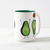 Tasse 2 Couleurs Puits vert encourageant drôle d'appui renversé (Devant droit)