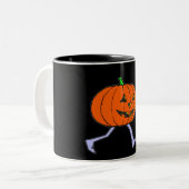 Tasse 2 Couleurs Pumkin effrayant (Devant gauche)